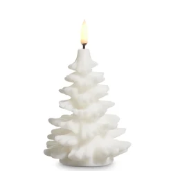 Raz 5.5" White Or Ivory Uyuni Christmas Tree Battery Operated Candle With Lighted Flickering Flame