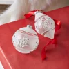 Raz 4" White Textured Pinecone Glass Christmas Ornament 4324587