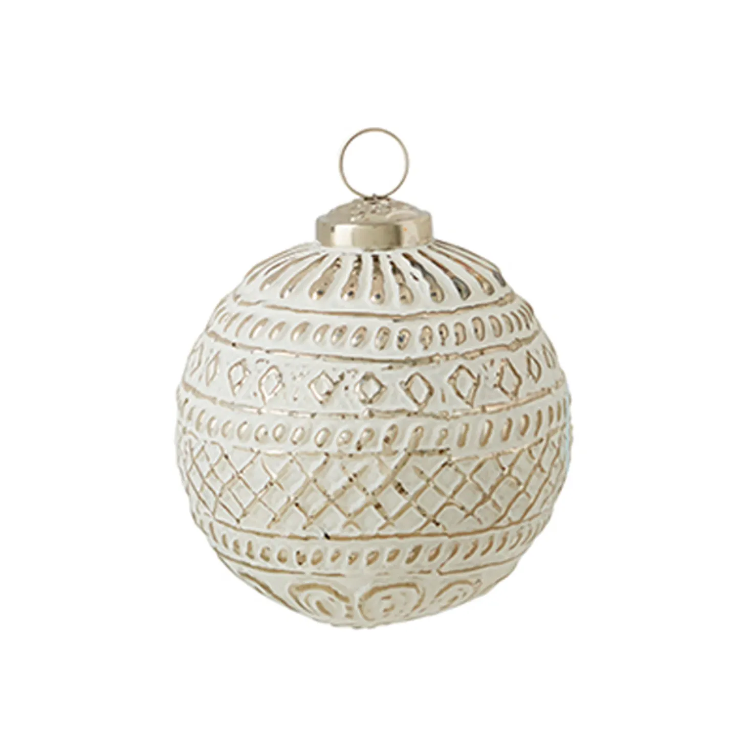 Raz 4" Whitewashed Mercury Glass Ball Christmas Ornament 4238333