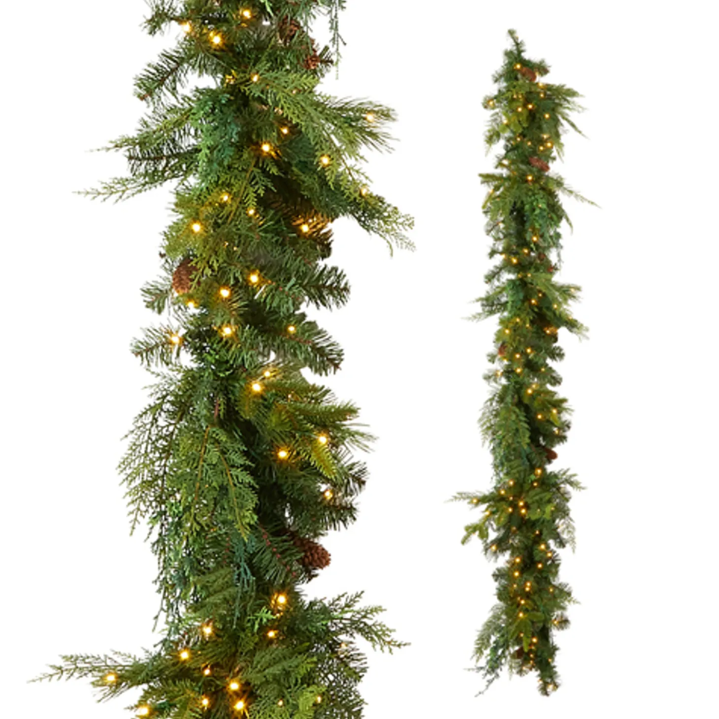 Raz 6.5' X 14" Pre-Lit Blue Ridge Mountain Pine Real Feel Christmas Garland G4409589