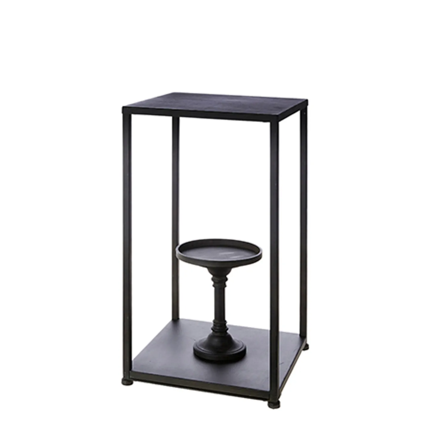 Raz Black Box Frame Square Candle Holder Christmas Decoration