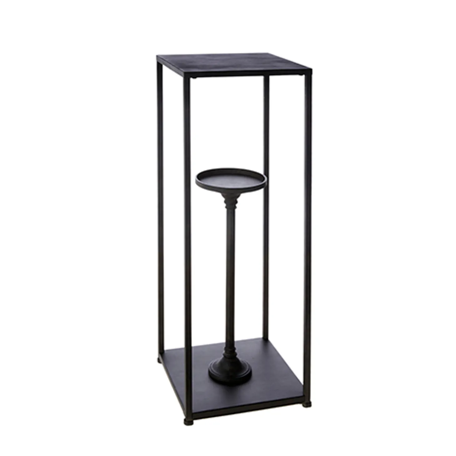 Raz Black Box Frame Square Candle Holder Christmas Decoration