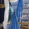 Raz Blue Ribbed Glass Christmas Tree Decorations 4422867