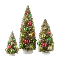 Raz Bottle Brush Tree With Multicolor Ornaments Christmas Decoration 4115563