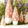 Raz Box Of 3 Pink Bottle Brush Trees With Egg Ornaments 4415510
