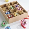 Raz Box Of 2" Vintage Reflector Glass Christmas Ornament 4220974