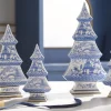 Raz Chinoiserie Delft Blue Christmas Tree Figures