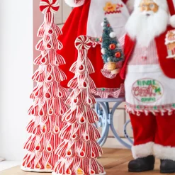 Raz Claydough Ribbon Candy Tree Christmas Decoration 4014108