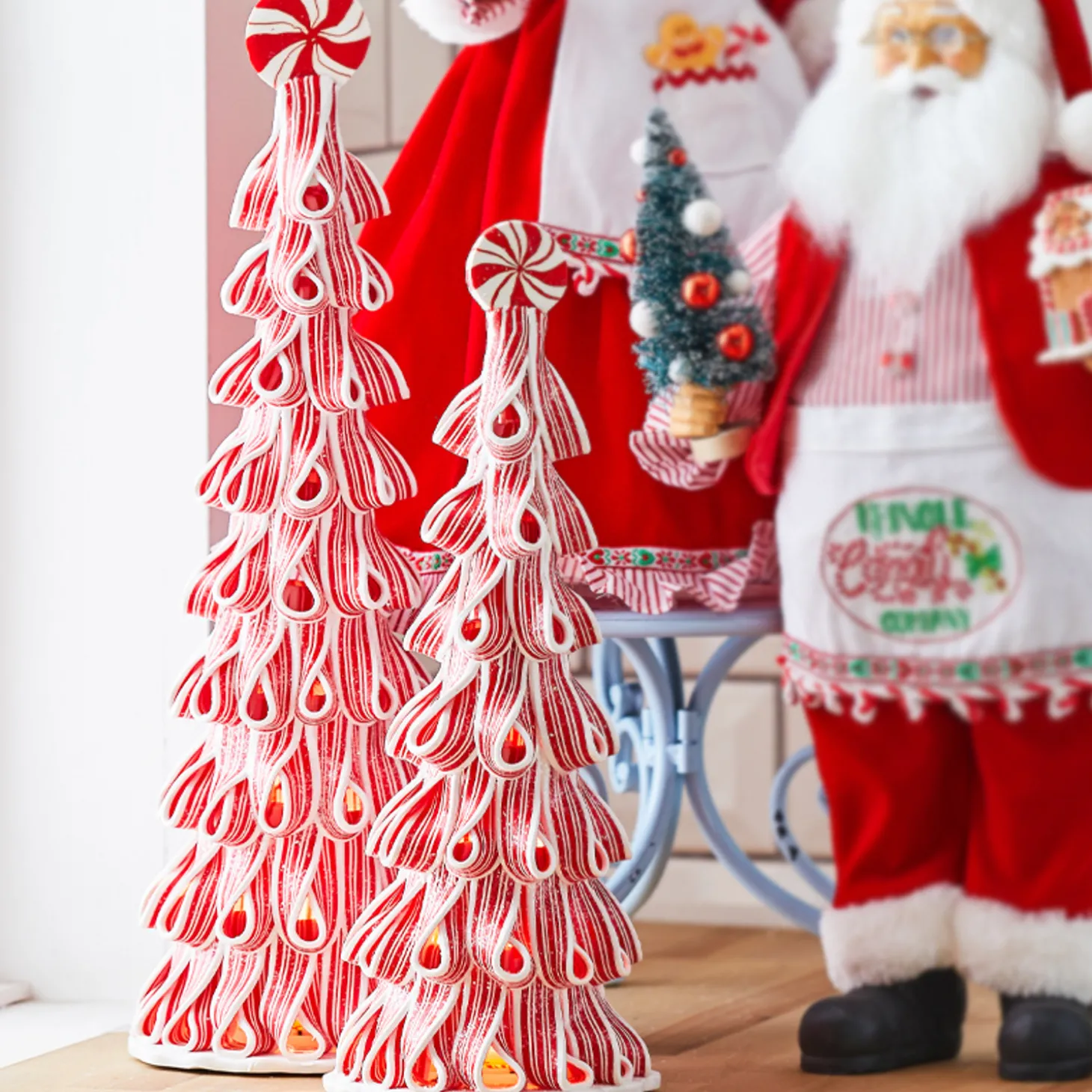 Raz Claydough Ribbon Candy Tree Christmas Decoration 4014108