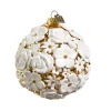 Raz Eric Cortina 4" Mixed Flower Blossom Ball Glass Christmas Ornament 4453156