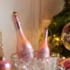 Raz Eric Cortina 5.75" Or 8.25" Congratulations Pink Champagne Glass Christmas Ornament