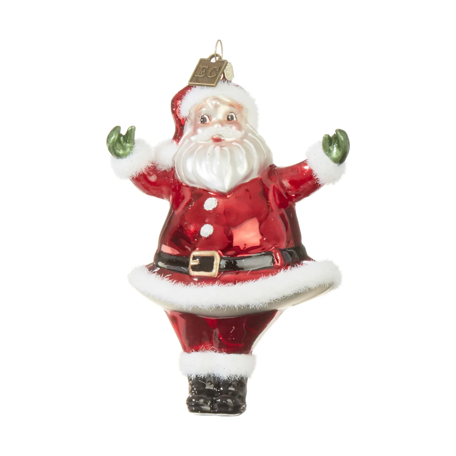 Raz Eric Cortina 4.75" Or 7.5" Large Retro Santa Glass Christmas Ornament