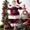 Raz Eric Cortina 24" Traditional Jeweled Santa With Lighted Christmas Tree Figure 4415628