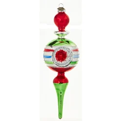 Raz Eric Cortina Vintage Finial Reflector Glass Christmas Ornament 4220231
