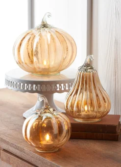 Raz Glass Pumpkins Fall Or Halloween Decoration