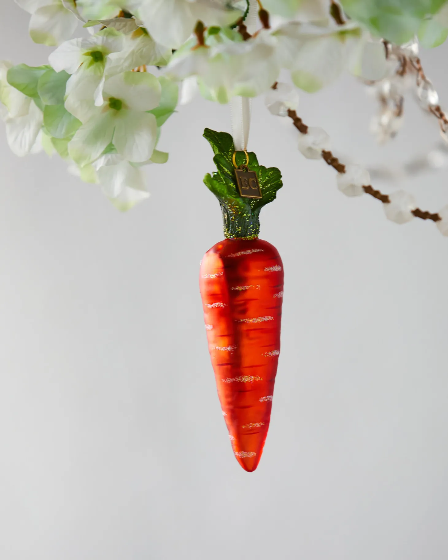 Raz Imports Eric Cortina 5.25" Carrot Glass Easter Ornament 4453107