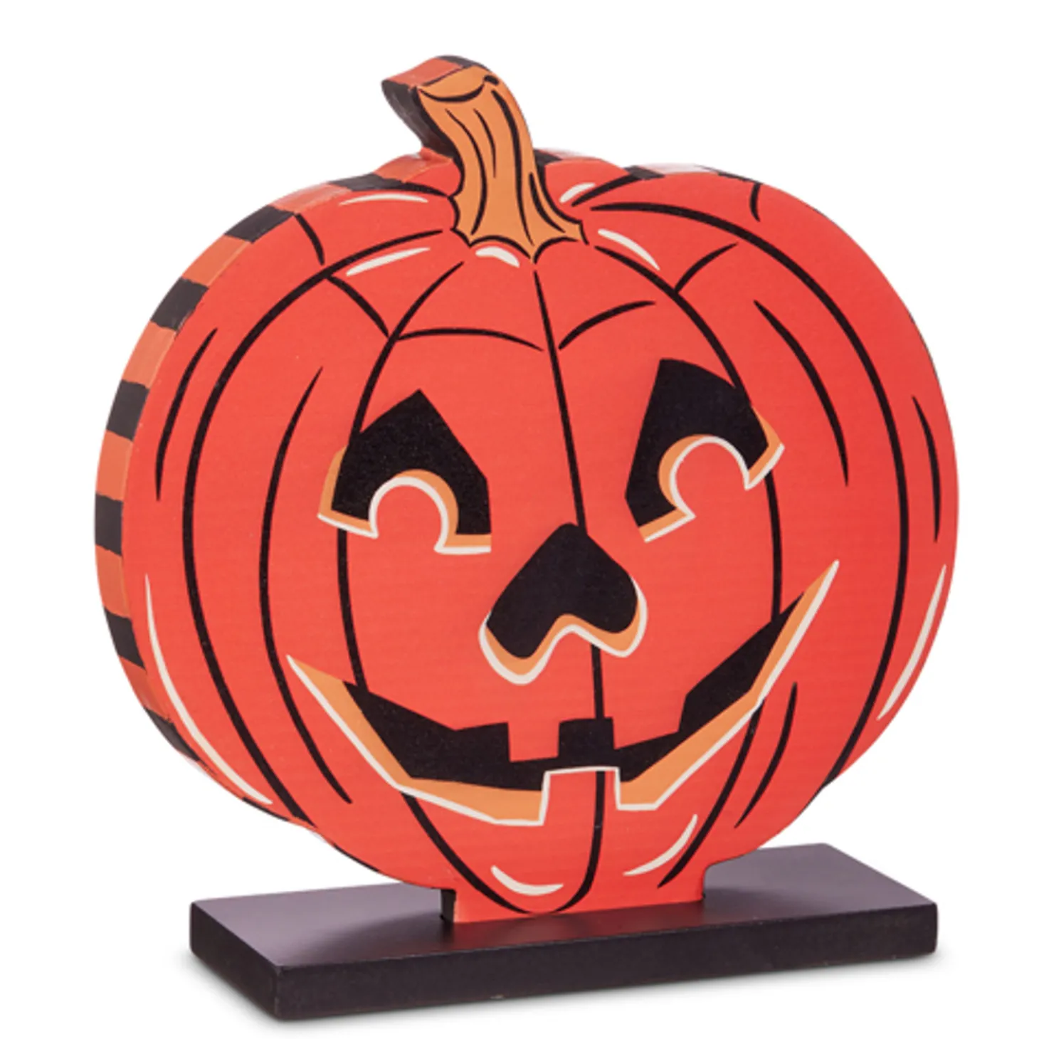 Raz Jack O Lantern, Scaredy Cat, Or Owl Block Cut Out Standing Halloween Sign