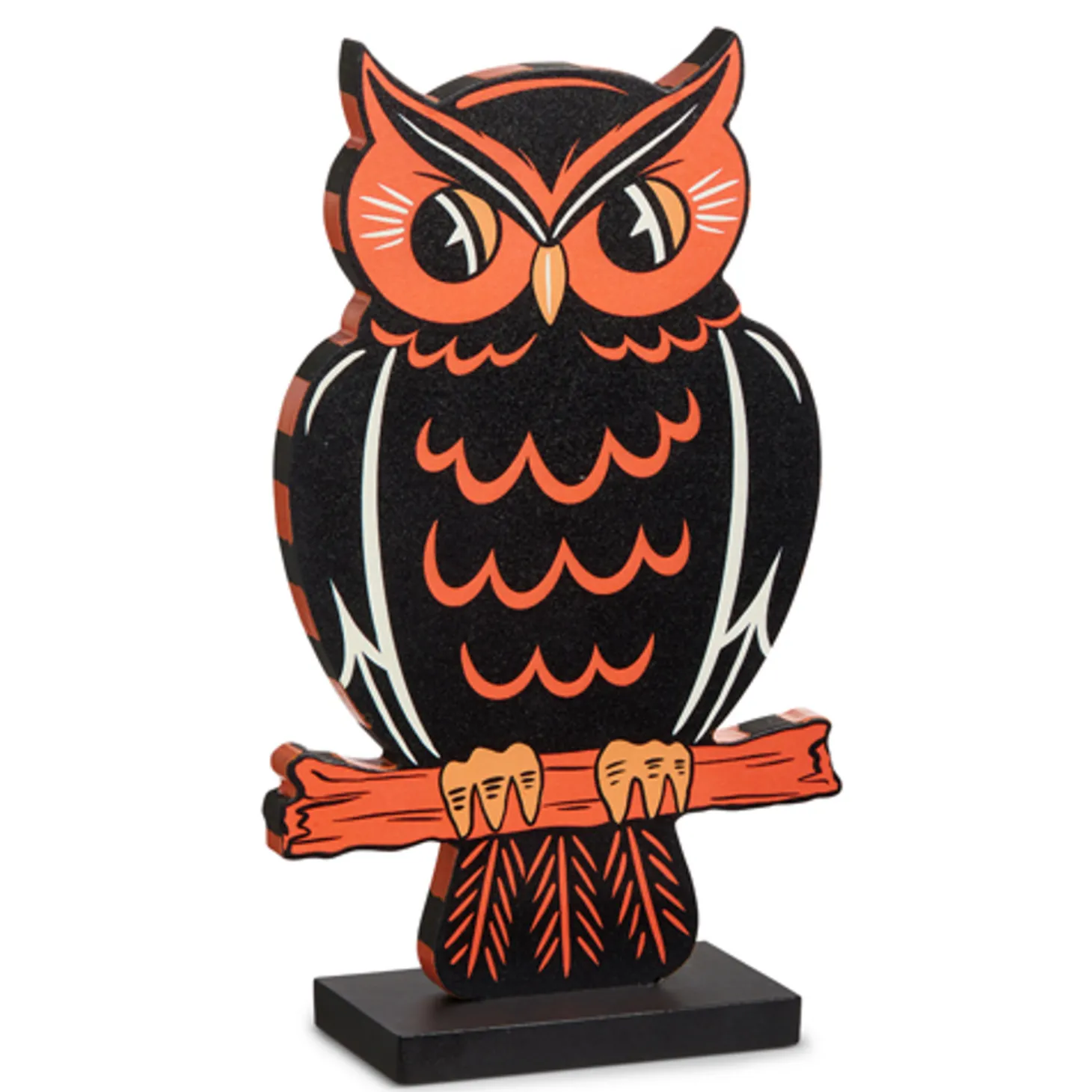 Raz Jack O Lantern, Scaredy Cat, Or Owl Block Cut Out Standing Halloween Sign