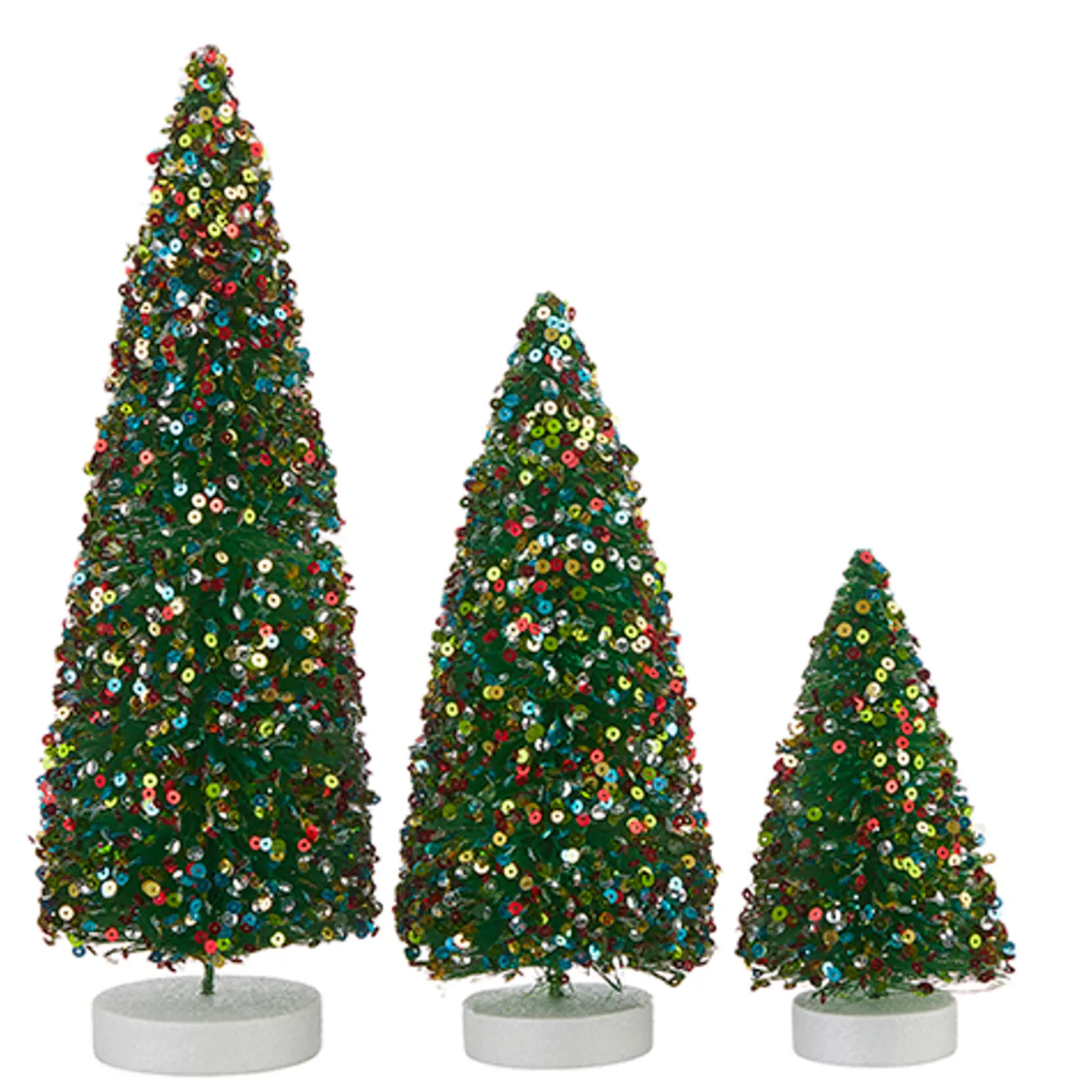 Raz Multi Color Sequined Bottle Brush Tree Christmas Decoration 4219102