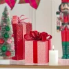 Raz Red And Pink Sparkle Christmas Package Decorations 4306657
