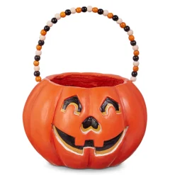 Raz Scaredy Cat Or Jack O Lantern Halloween Candy Bucket Decoration