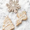 Raz Set Of 3 White Icing Gingerbread Cookies Christmas Ornaments 4110246