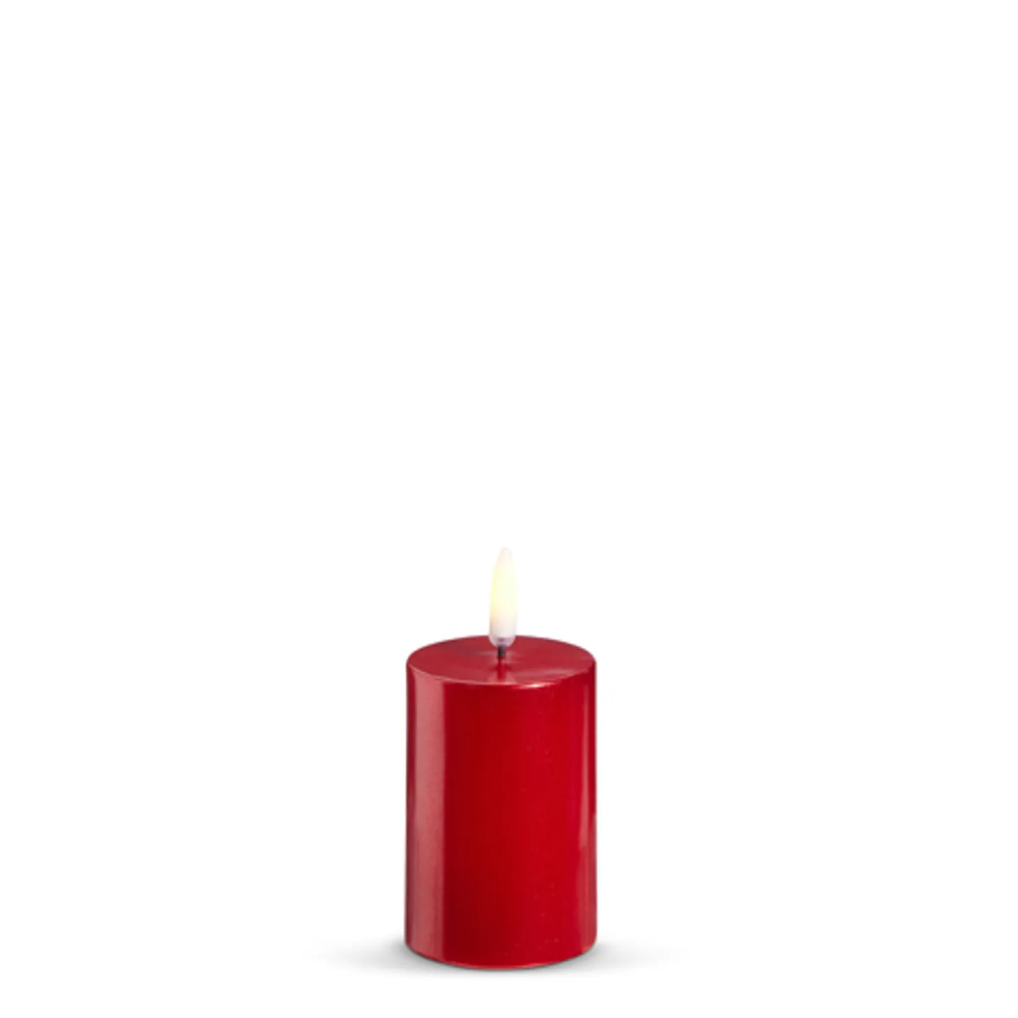 Raz Uyuni Red Battery Operated Candle With Lighted Flickering Flame