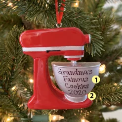 Red Baker's Mixer Personalized Christmas Ornament OR1756