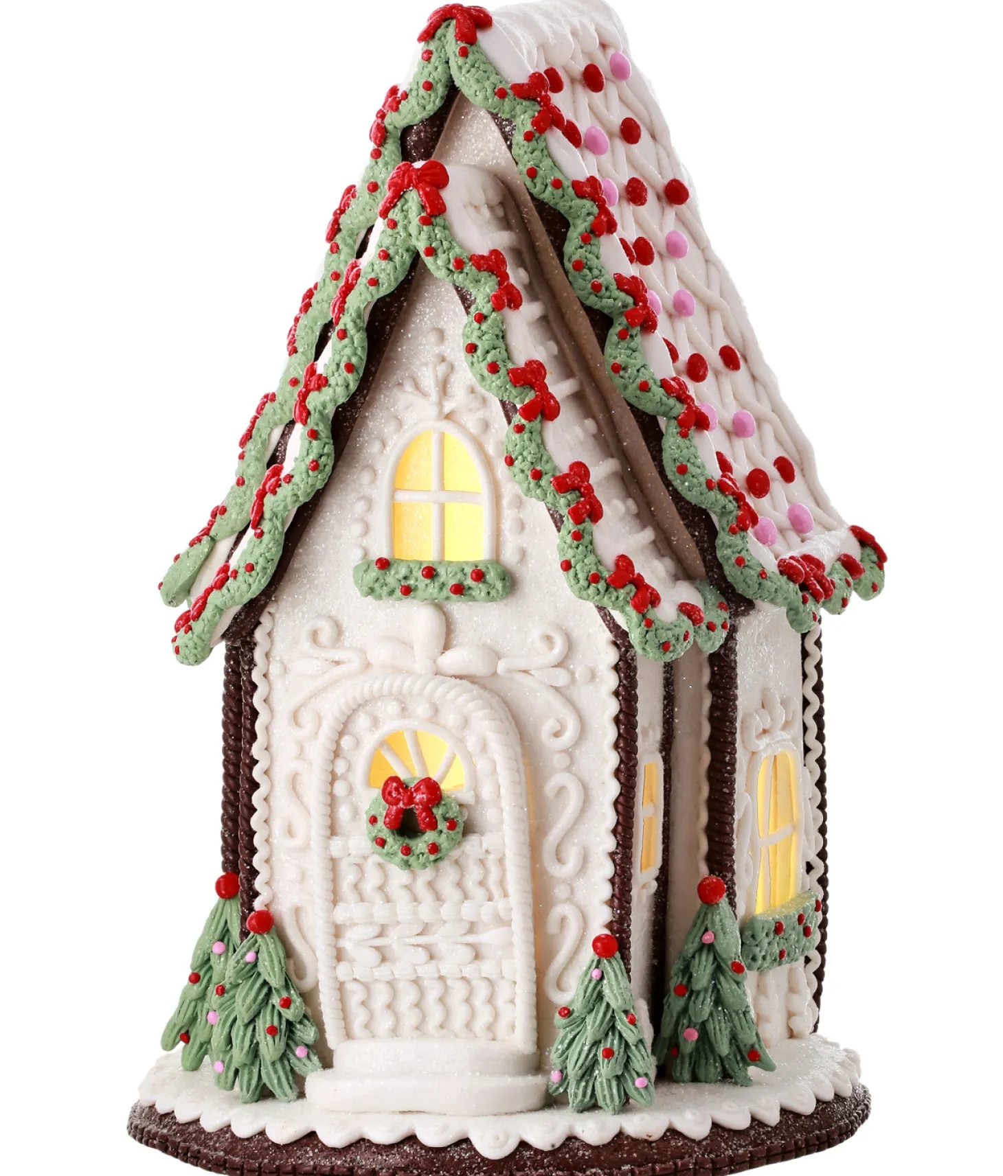 Regency 13" LED Lighted A Frame Christmas Gingerbread House Decoration MXT65504