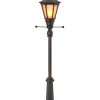 Regency 24" LED Lighted Battery Operated Black Standing Lamp Post MTX74711