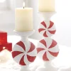 Regency 9" Or 11.5" Peppermint Candy Candle Holder Christmas Decoration