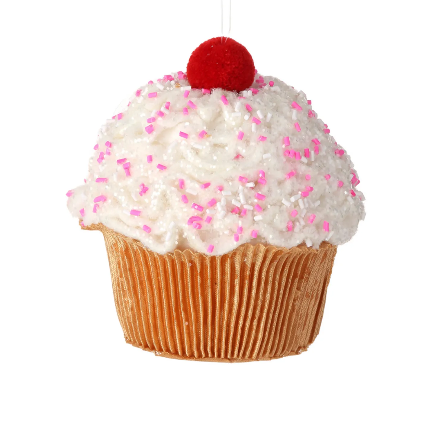 Regency 5" Pink Or Red Sprinkles Sweets Cupcake Christmas Ornament MTX73463