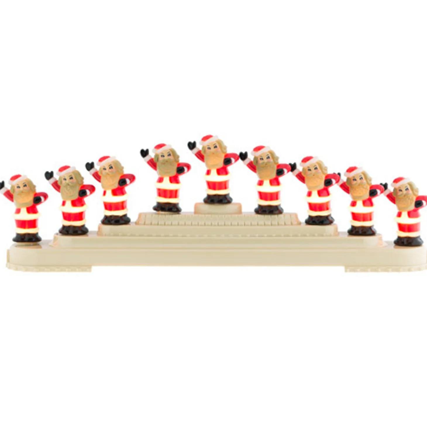 Shiny Brite Holiday Splendor Santa Bubble Light Candolier 4027594