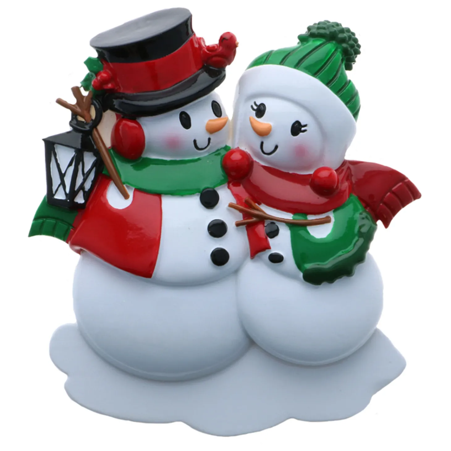 Snowman Family Of 2 Personalized Christmas Ornament OR2255-2