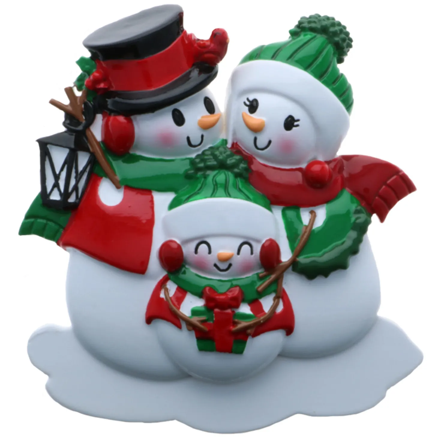 Snowman Family Of 3 Personalized Christmas Ornament OR2255-3