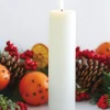 Uyuni 9.75" Flat Top Moving Flame White Unscented Pillar Battery Candle 4034508