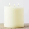 Uyuni 6" X 7" Large Ivory Triflame Candle 4034551