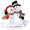 We're Expecting! Snowmen Personalized Christmas Ornament